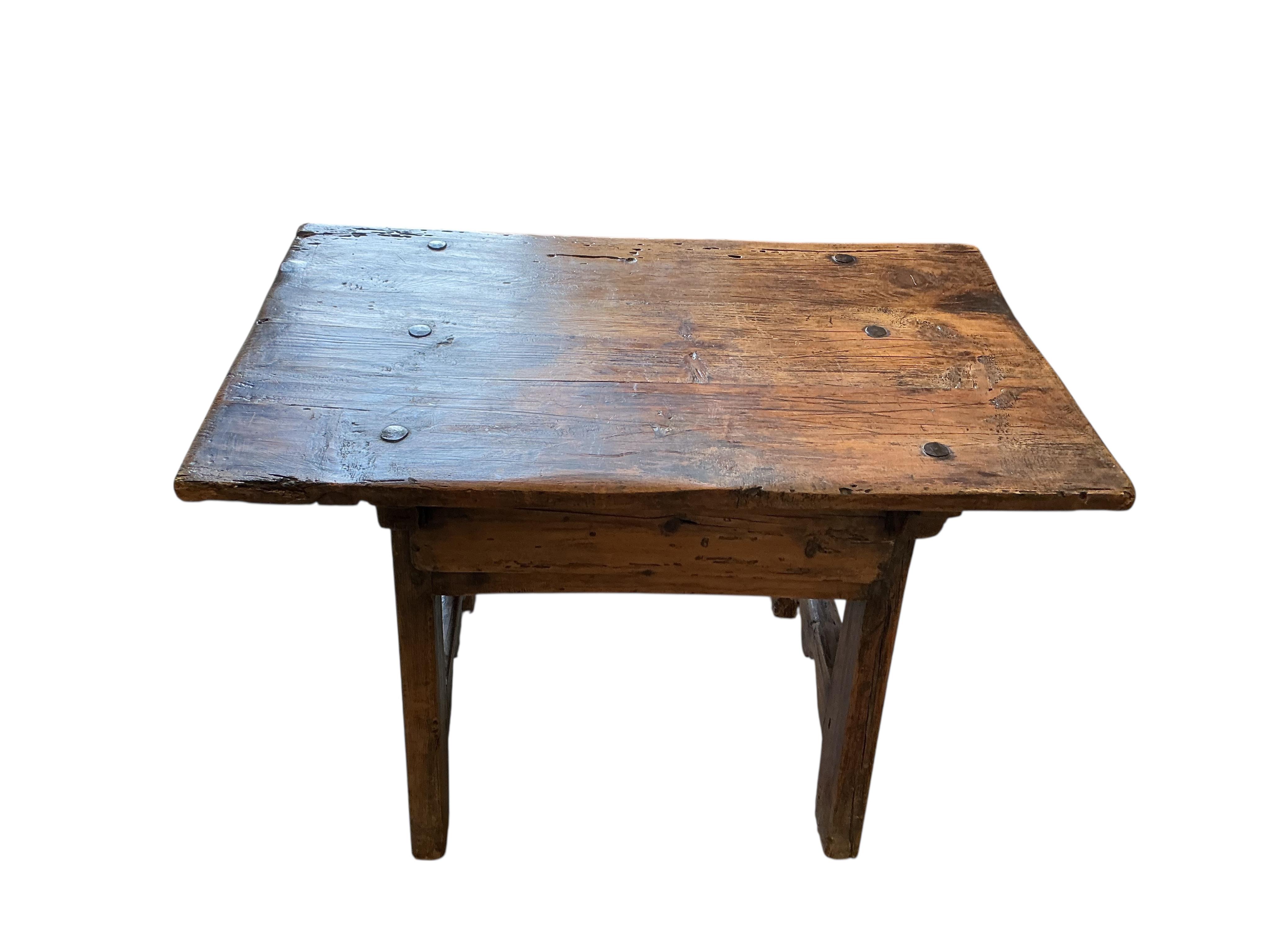 A Swiss rectangular fruitwood side table, width 100cm, depth 62cm, height 68cm